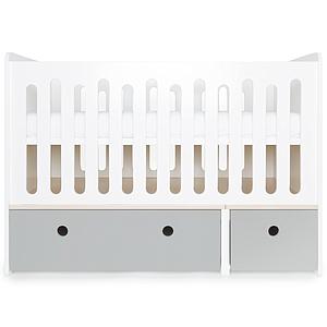 Babybett mitwachsend 70x140cm COLORFLEX pearl grey 