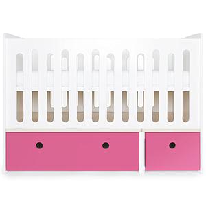 Babybett mitwachsend 70x140cm COLORFLEX pink