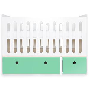 Babybett mitwachsend 70x140cm COLORFLEX sea foam