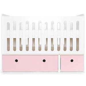 Babybett mitwachsend 70x140cm COLORFLEX sweet pink 