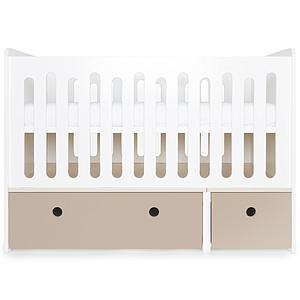 Babybett mitwachsend 70x140cm COLORFLEX warm grey 