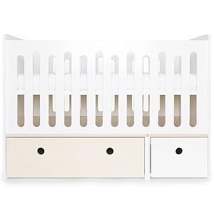 Babybett mitwachsend 70x140cm COLORFLEX white wash-white