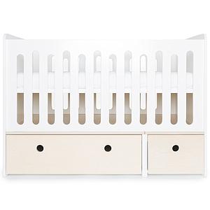 Babybett mitwachsend 70x140cm COLORFLEX white wash 