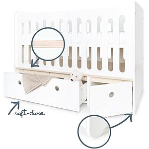 Babybett mitwachsend 70x140cm COLORFLEX white