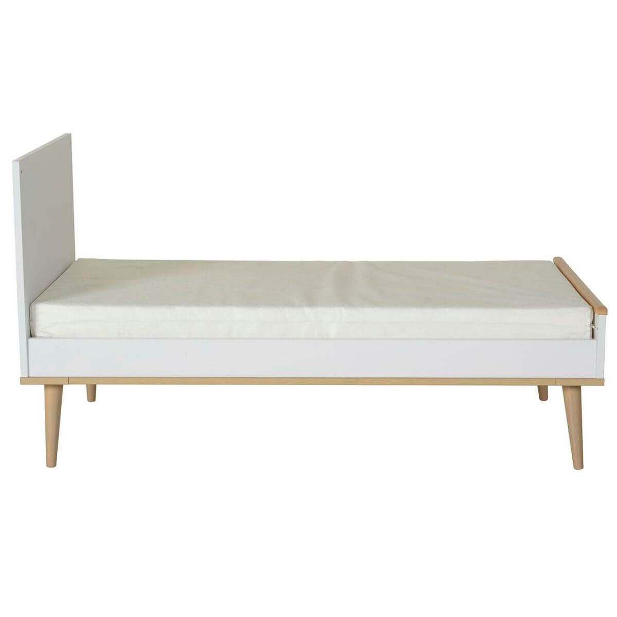 Babybett mitwachsend 70x140cm FLOW Quax Eiche natur-weiß