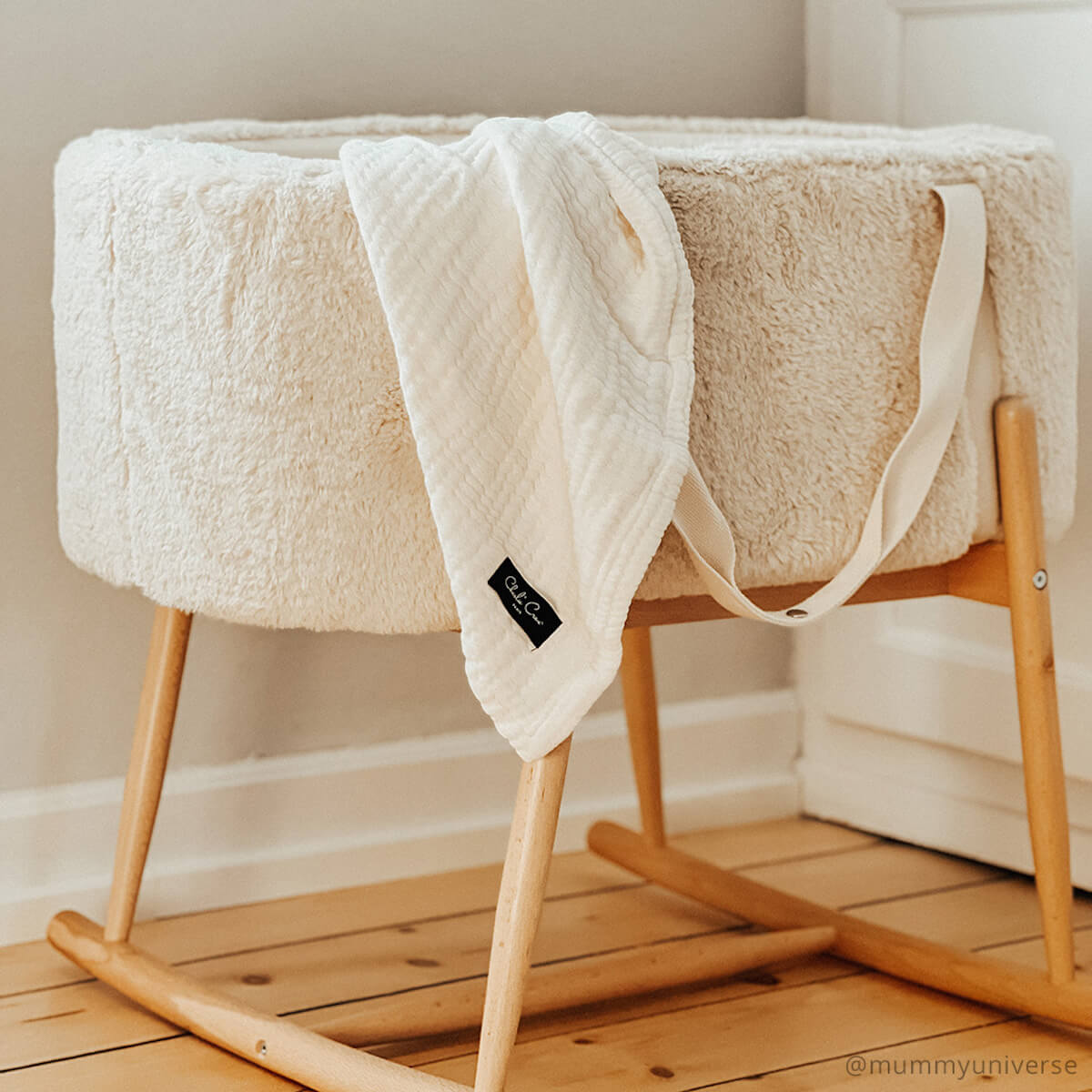 Babykörbchen KUKO Charlie Kranich Fellmilch