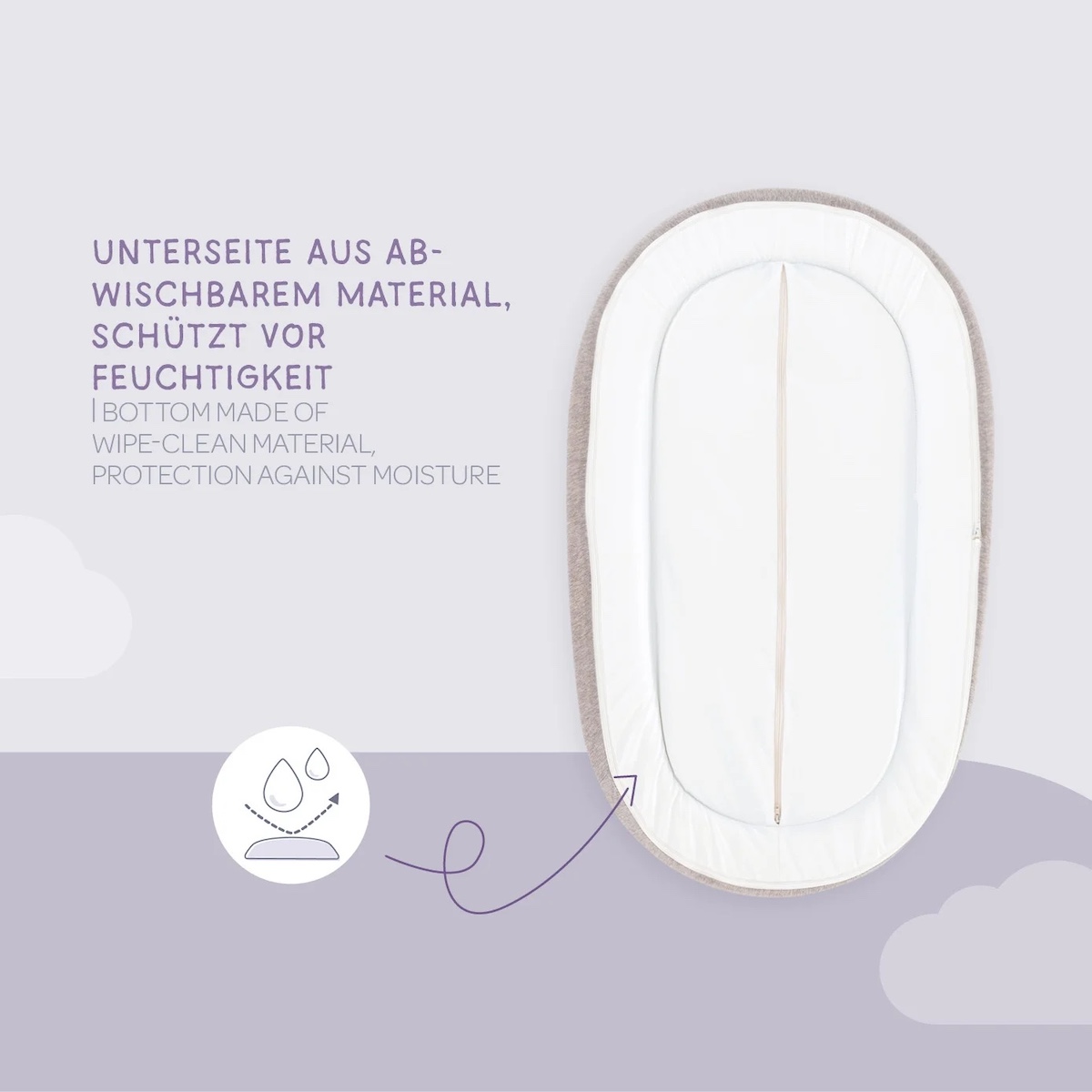 Babynest Home Air 65cm Traumeland grey melange