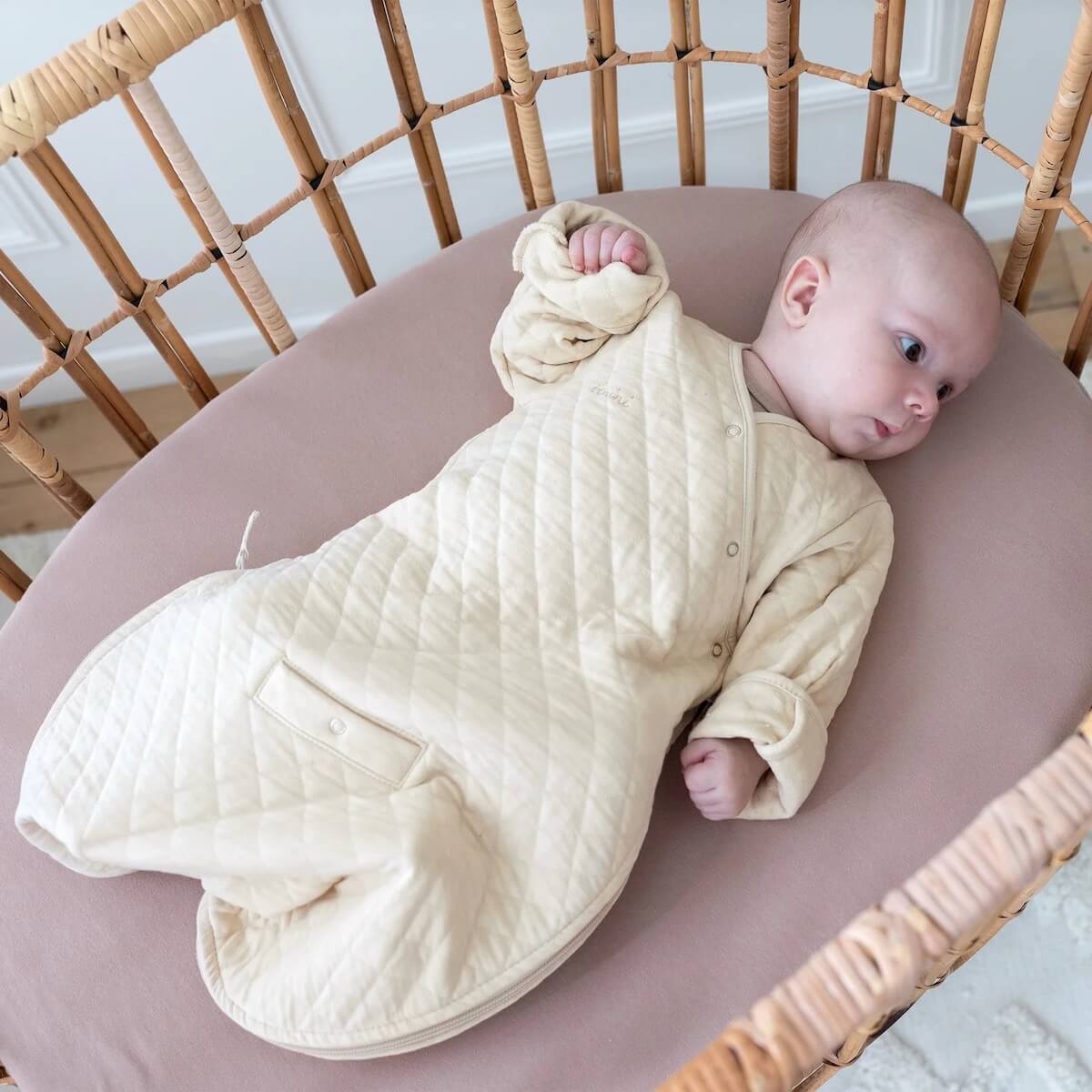 Babyschlafsack 1-4M MAGIC BAG Bemini gesteppt-creme