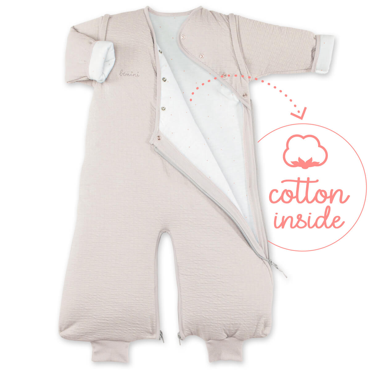 Babyschlafsack 3-9M ORANGE 3 MAGIC BAG Bemini Sand Pady-Tetra Jersey