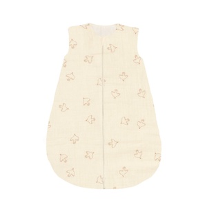 Babyschlafsack Doppelmousseline, 0-6 Monate. Nobodinoz Brown hoshi birds
