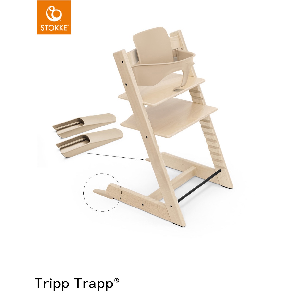 Babyset Hochstuhl TRIPP TRAPP Stokke natural