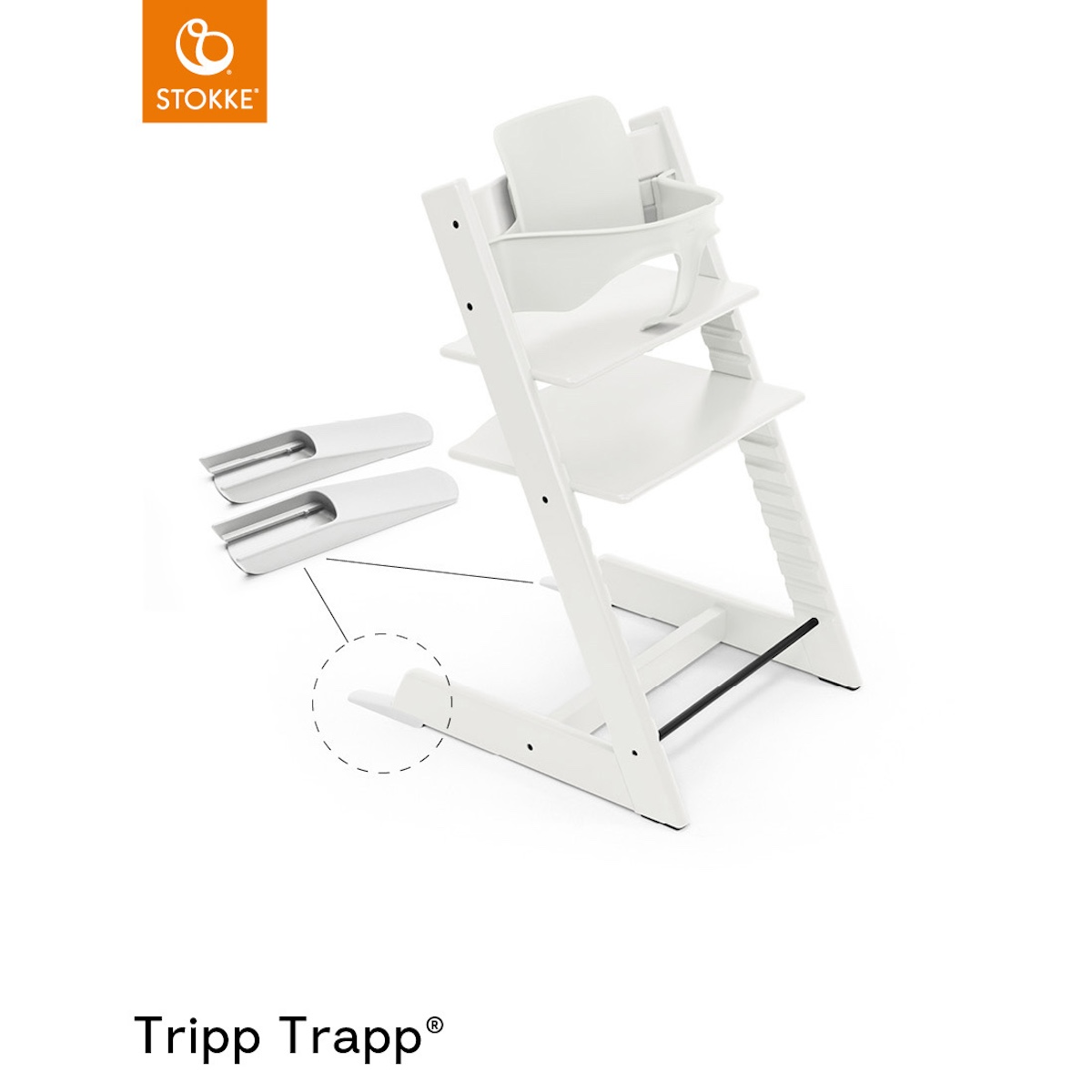 Babyset Hochstuhl TRIPP TRAPP Stokke white