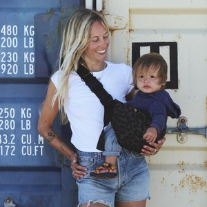 Babytrage PRINT Wildride Léopard gris