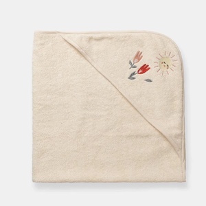 Badecape 85x85cm PETAL gestickt Terry Liebe April Harmonie