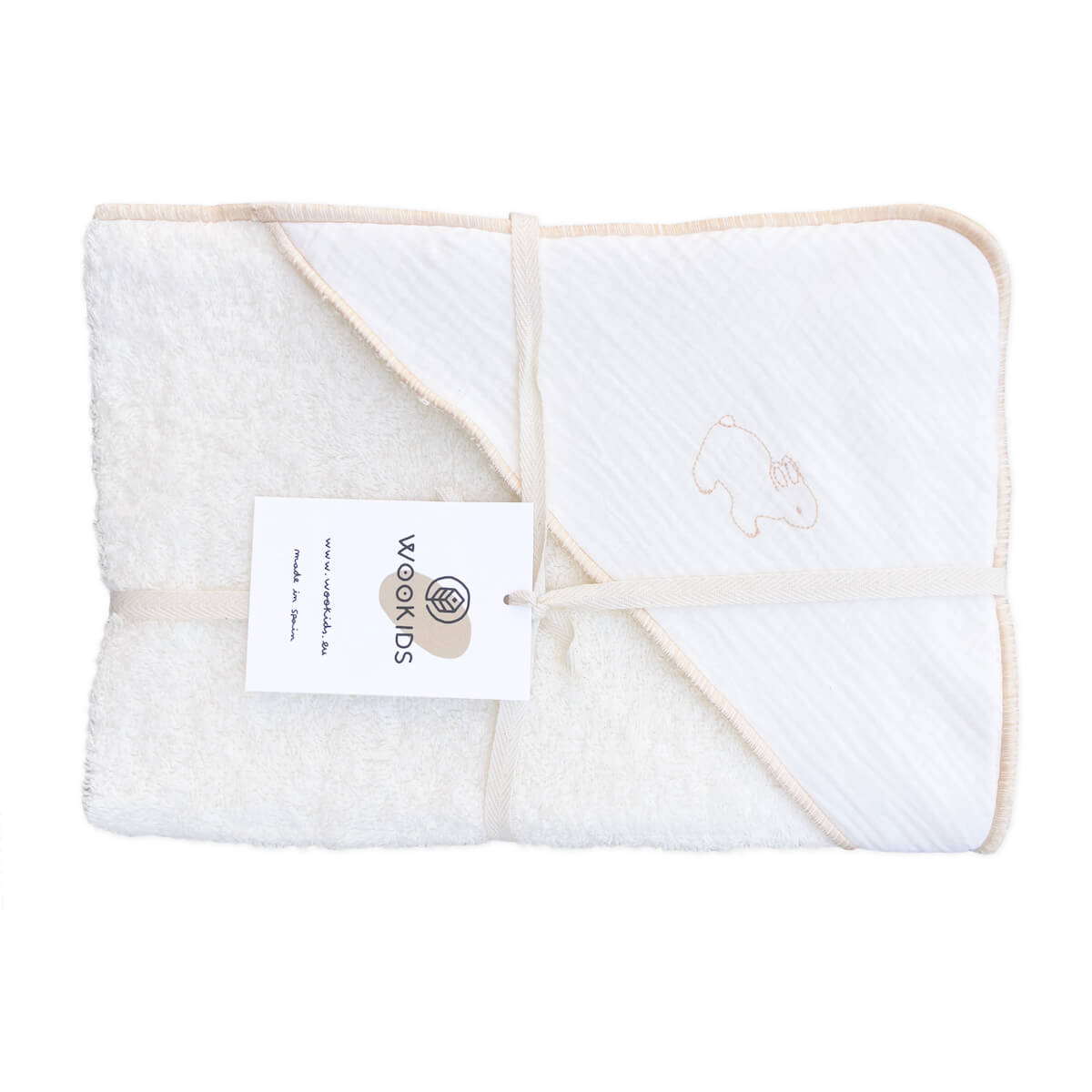 Badetuch RABBITS bestickt orange 70x70 cm