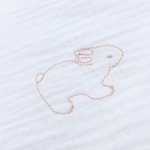 Badetuch RABBITS bestickt orange 70x70 cm