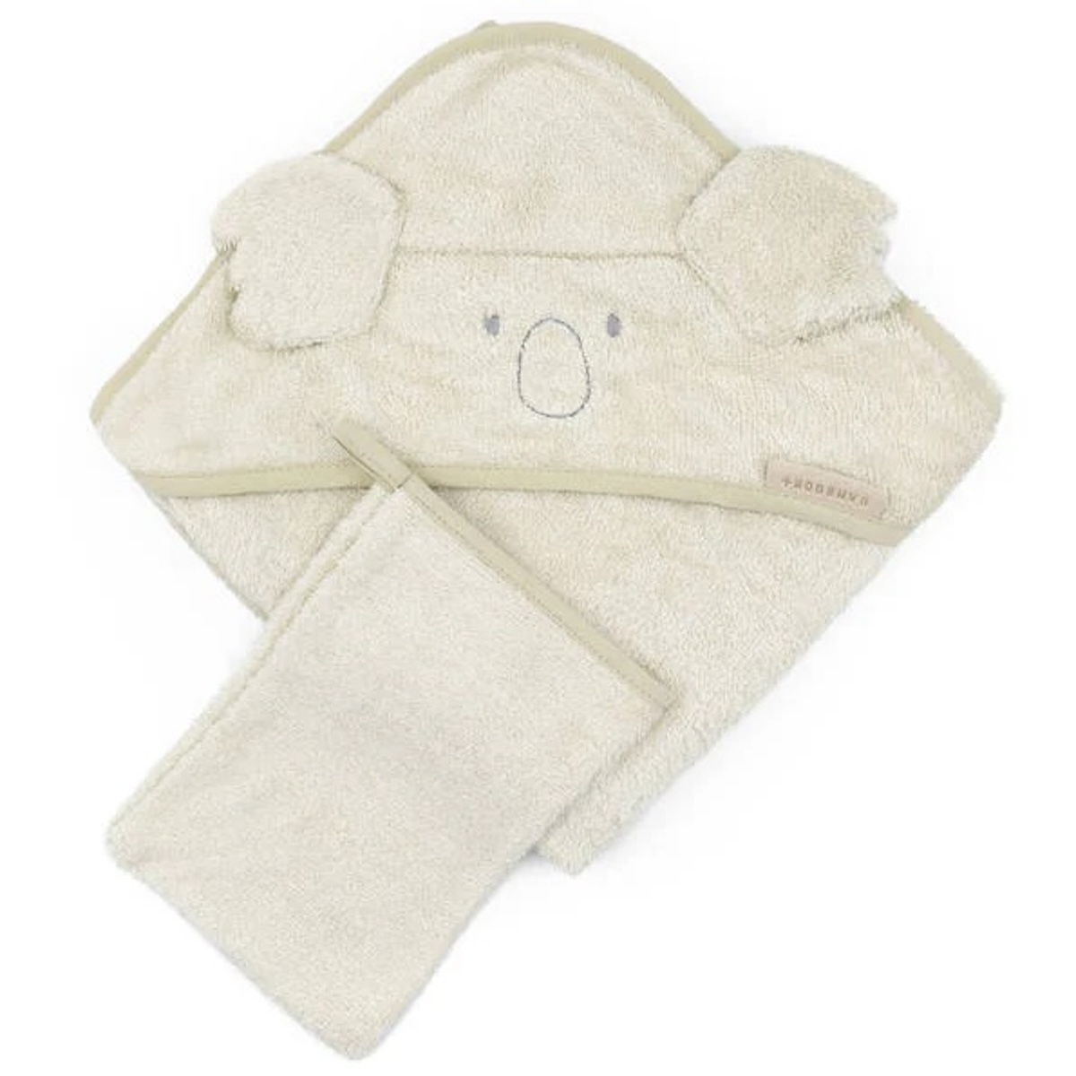 Badeumhang KOALA + Waschhandschuhe 75x75cm Bamboom water peach