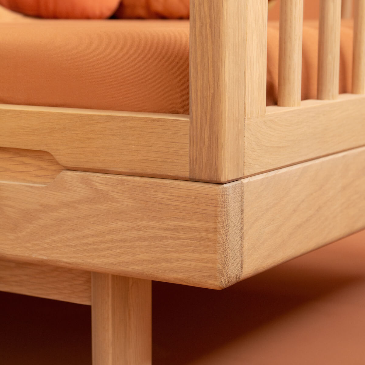 Bankbett 70x140cm PURE Nobodinoz massive Eiche