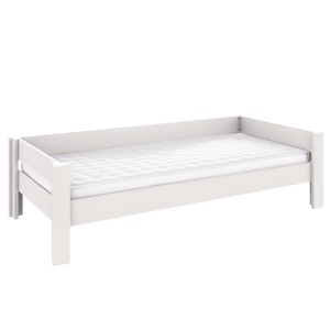 Basis-Liege mit Umrahmung, 57,5cm hohe Eckpfosten Liegefläche 90x200cm inklusive Rollrost Destyle de Breuyn weiß lackiert