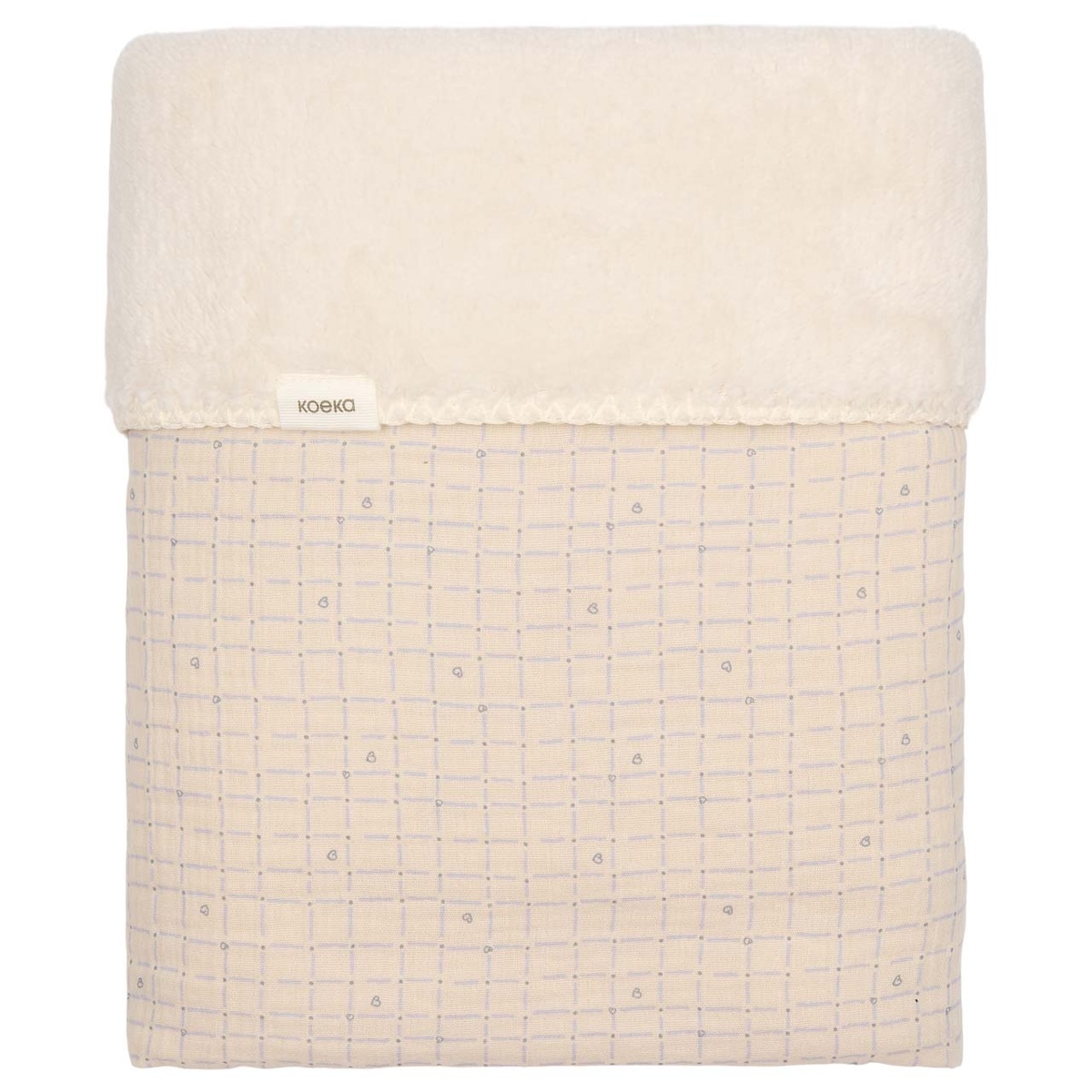 Bassinet blanket teddy Lind Koeka warm white