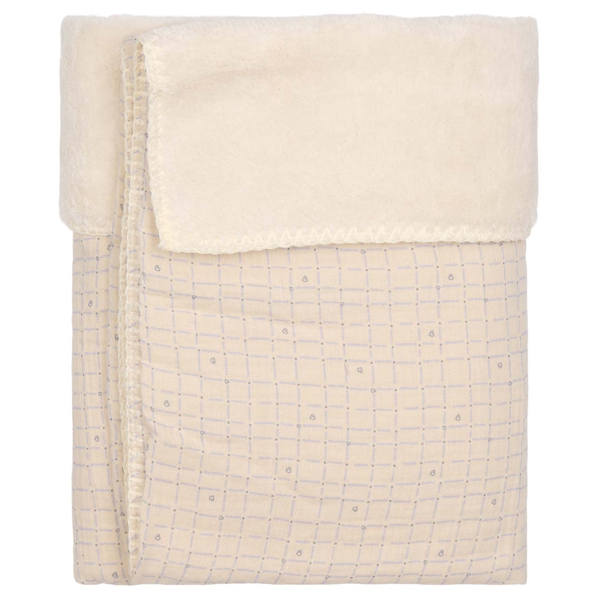 Bassinet blanket teddy Lind Koeka warm white