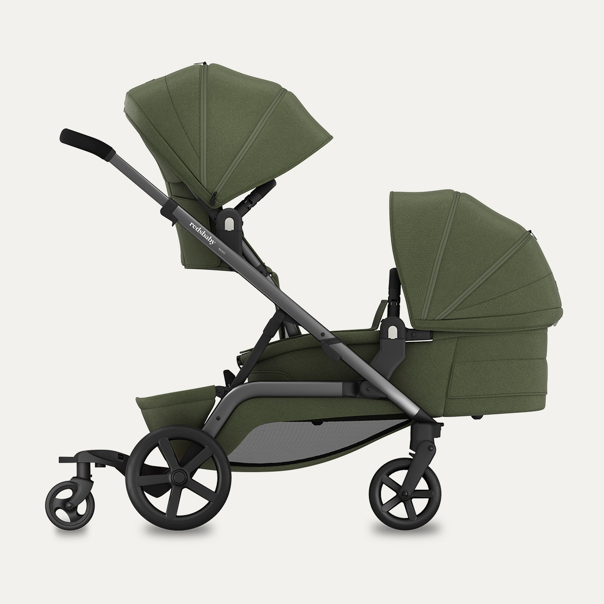 Bassinet Fabric Twins NUVO Redsbaby ivy gun metal