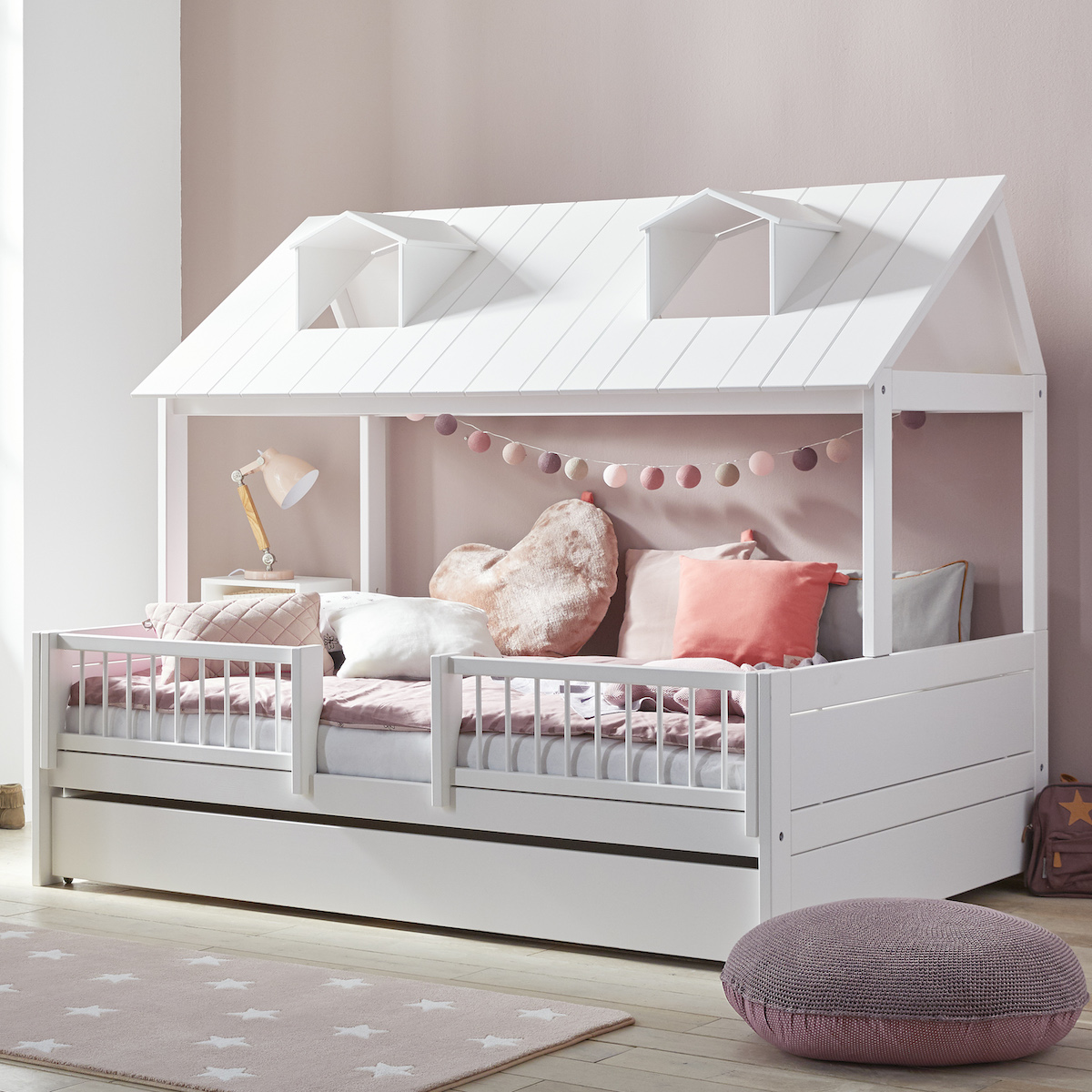 Beach House mit Deluxe Lattenrost 140x200cm weiß Lifetime Kidsrooms