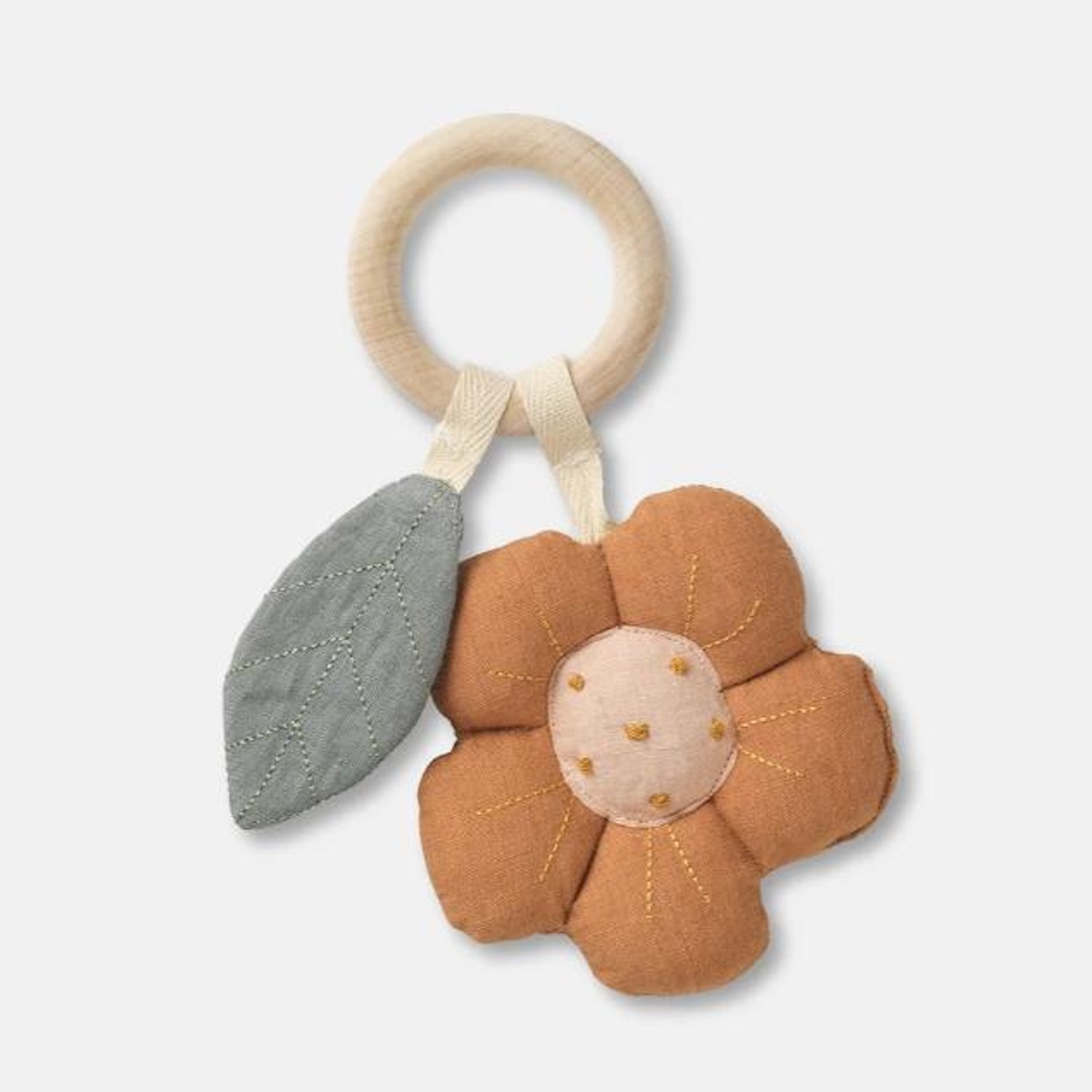 Beißring 12cm FAY FLOWER Dear April green brown