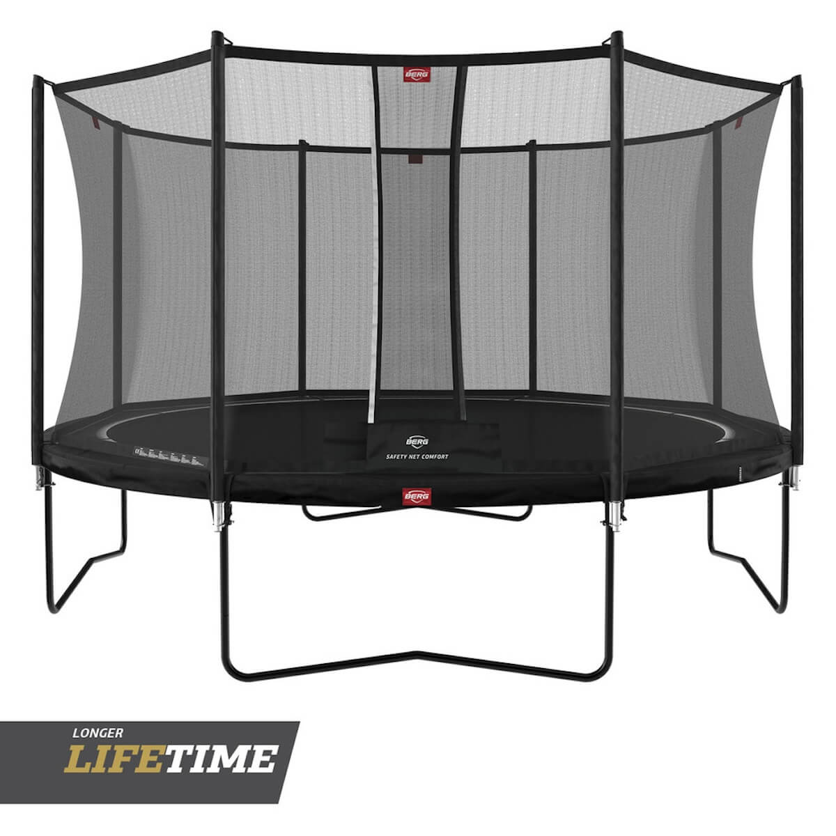 BERG Trampolin Favorit Regular 380 Black + Safety Net Comfort