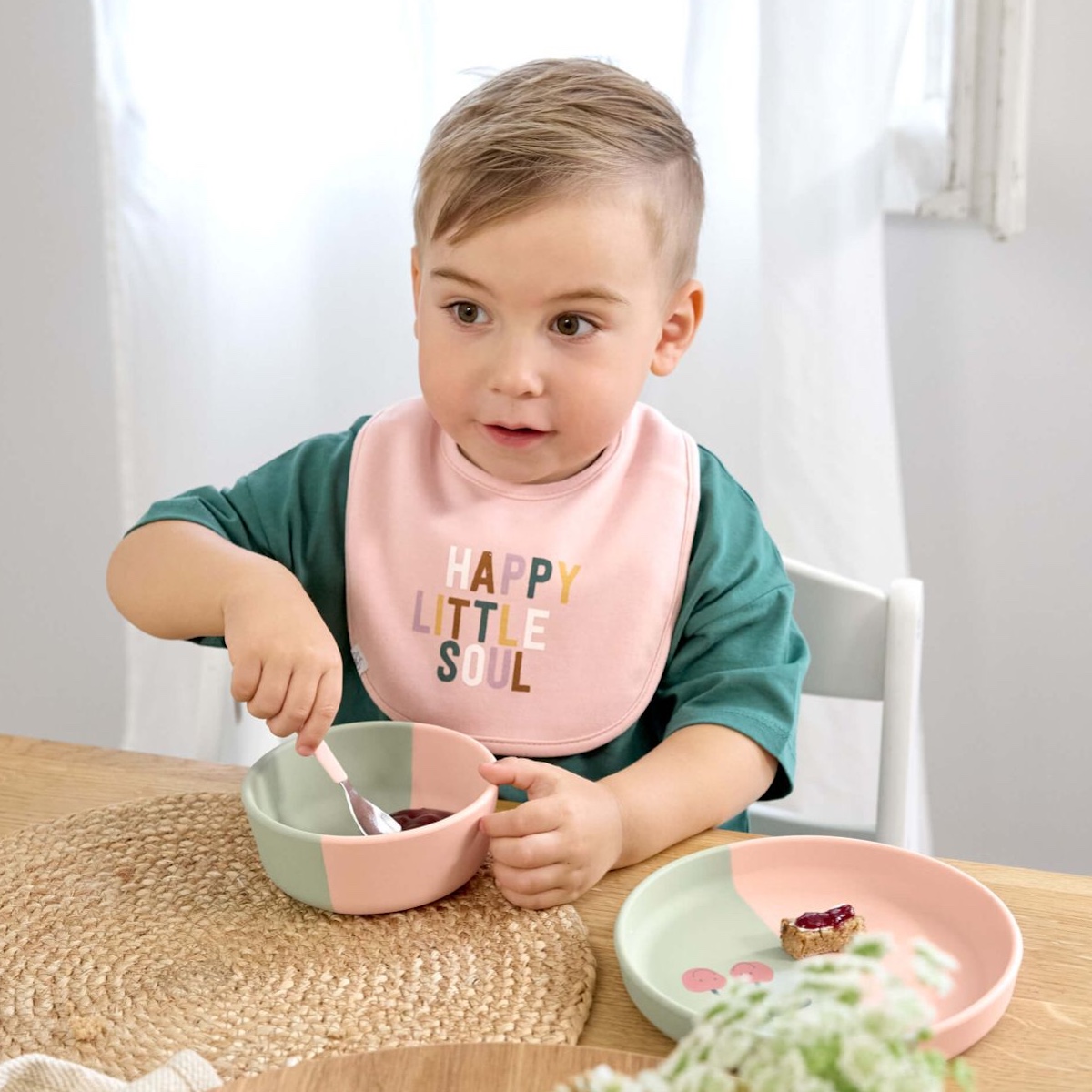 Besteck mit Silikongriff 3tlg. Happy Fruits Kirsche Laessig