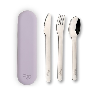 Besteckset Edelstahl mit Etui Citron Flowers