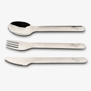 Besteckset Edelstahl mit Etui Zitrone dusty blue