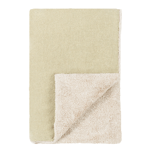 Bestickte Winterdecke 70x100cm FRENCH LINEN Nobodinoz green tea
