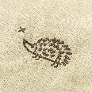 Bestickte Winterdecke 70x100cm FRENCH LINEN Nobodinoz green tea