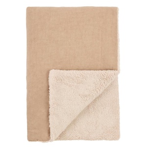 Bestickte Winterdecke 70x100cm FRENCH LINEN Nobodinoz sesame