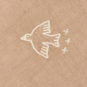 Bestickte Winterdecke 70x100cm FRENCH LINEN Nobodinoz sesame