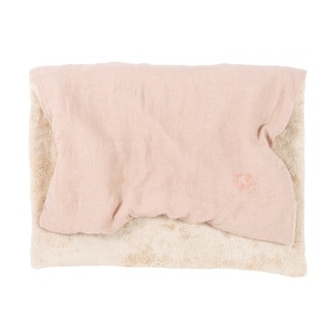 Bestickte Winterdecke aus französischem Leinen, mauve pink. 140x100cm Nobodinoz