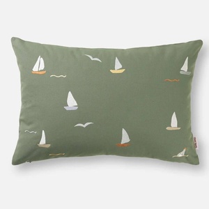 Besticktes Kissen Liebe April-Segelboote