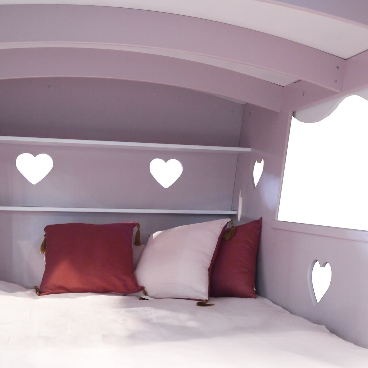 Bett 120x190cm ROULOTTE Mathy by Bols weiß und ockerfarben