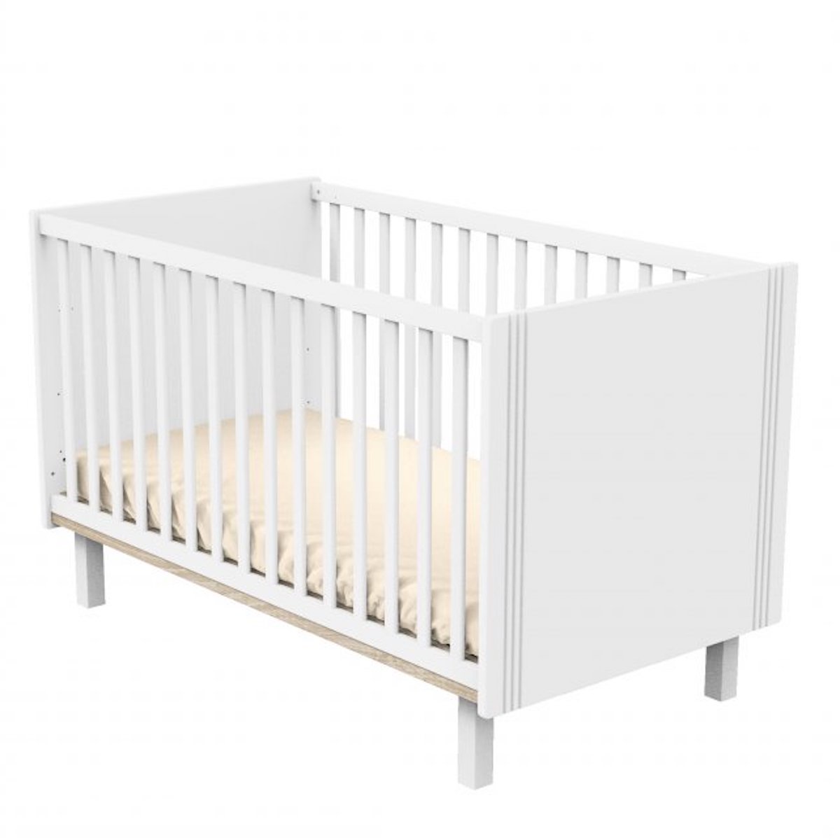 Bett 140x70cm ELEONORE Sauthon weiß