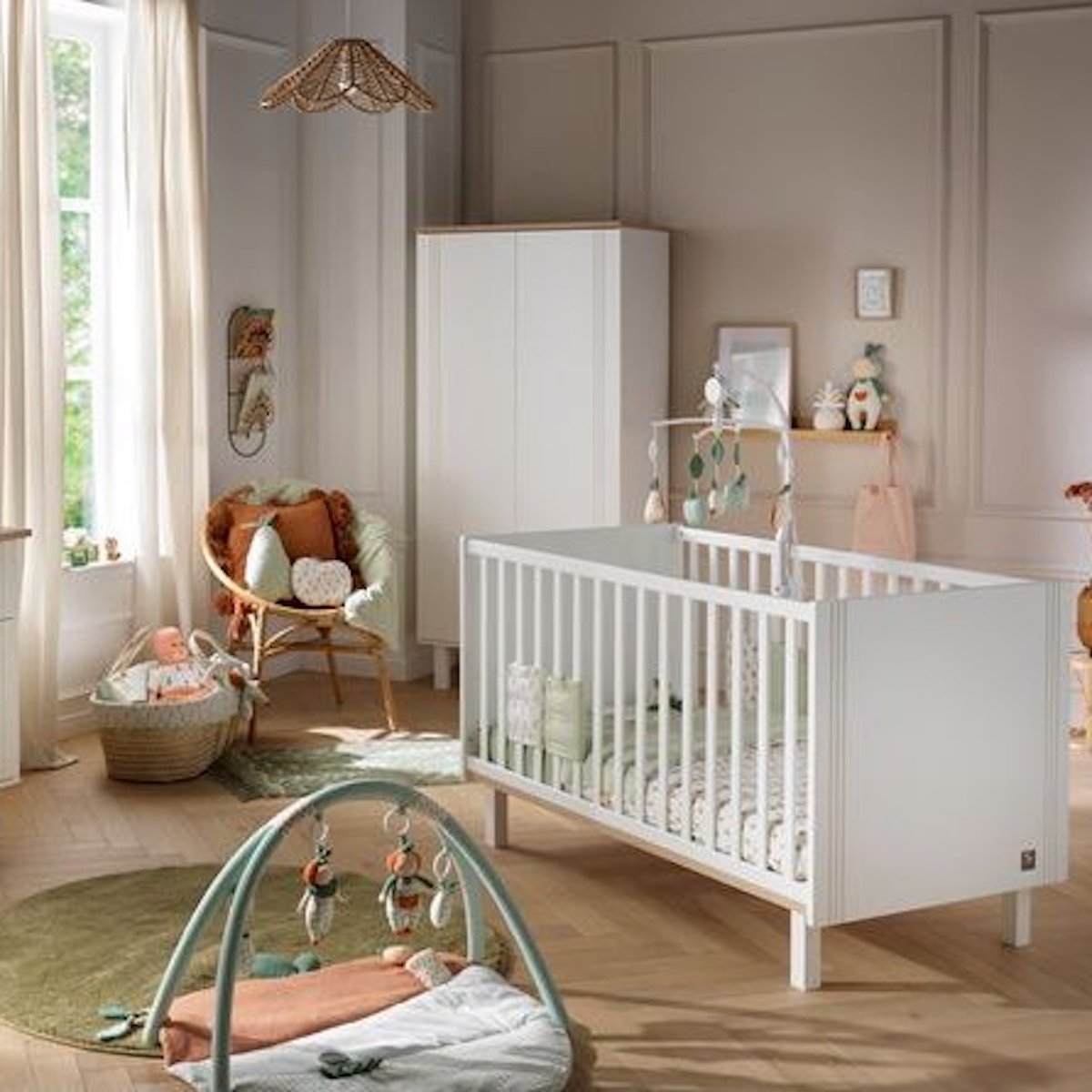 Bett 140x70cm ELEONORE Sauthon weiß