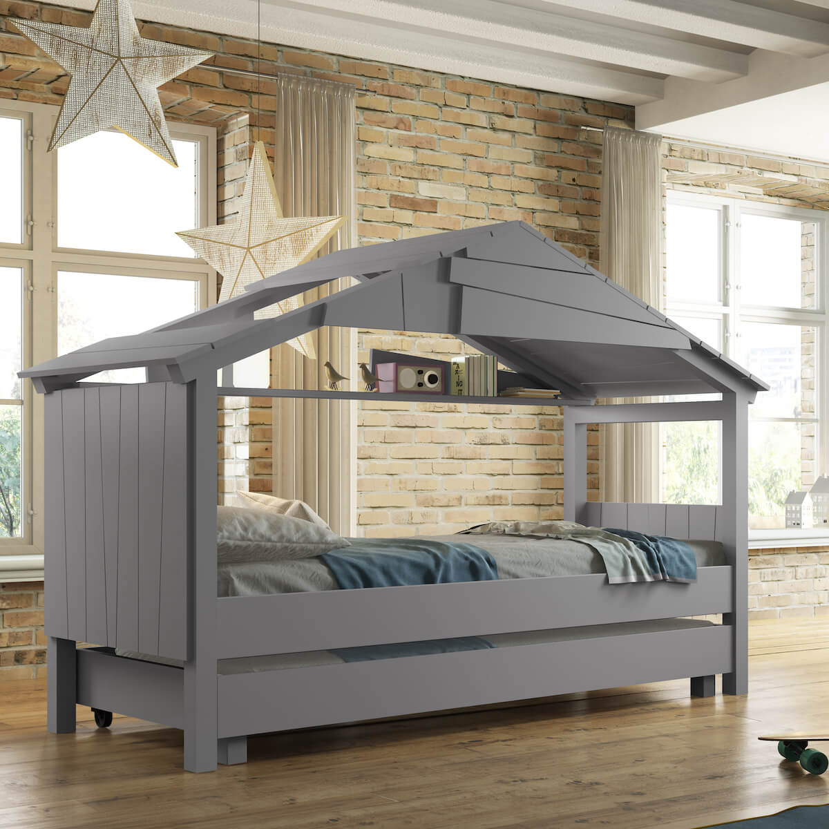 Bett 90x200cm CABANE STAR Mathy by Bols weiß