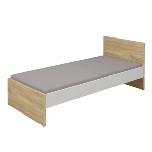 Bett 90x200cm ohne Matratze und ohne Lattenrost BENNE Paidi Eiche Montana Schiefergrau