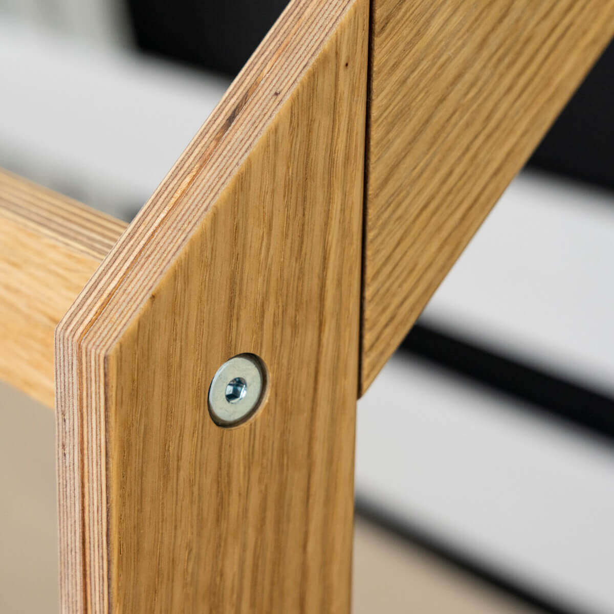 Bett bodentief Dach Montessori Fallschutz hoch KASVA Buche weiß lackiert-Eiche geölt Dachtextil