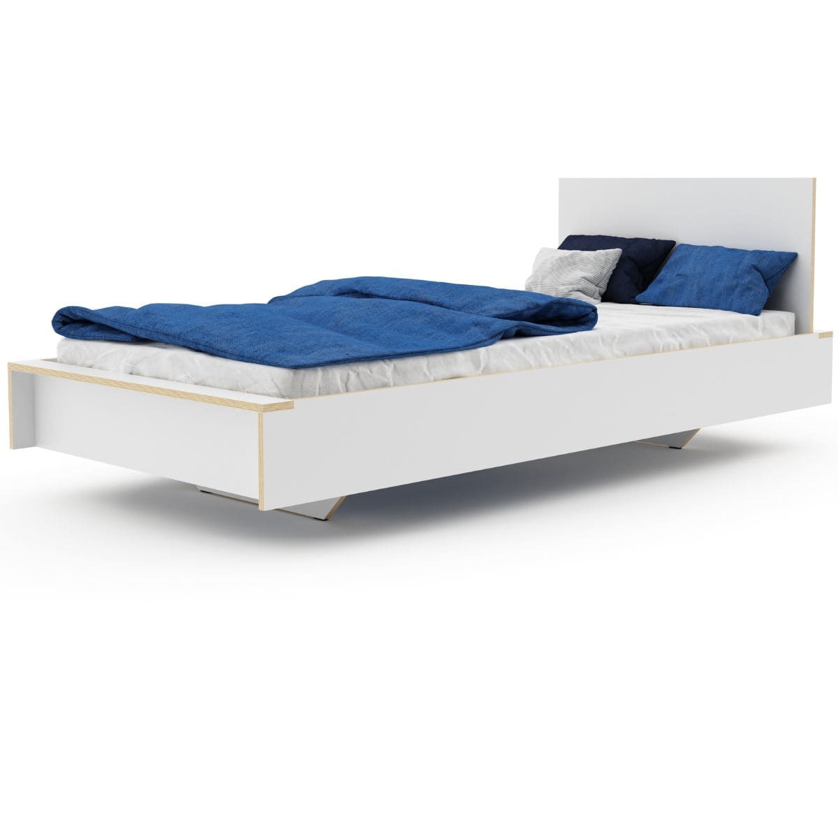 Bett FLAI 140x200cm mit Kopfteil Müller Small Living weiß