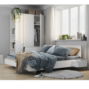 Bett FLAI 140x200cm mit Kopfteil Müller Small Living weiß