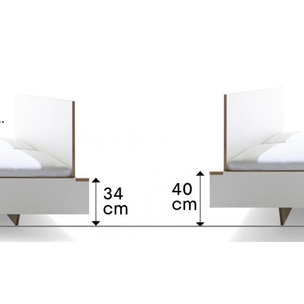 Bett FLAI 90x200cm Müller Small Living weiß