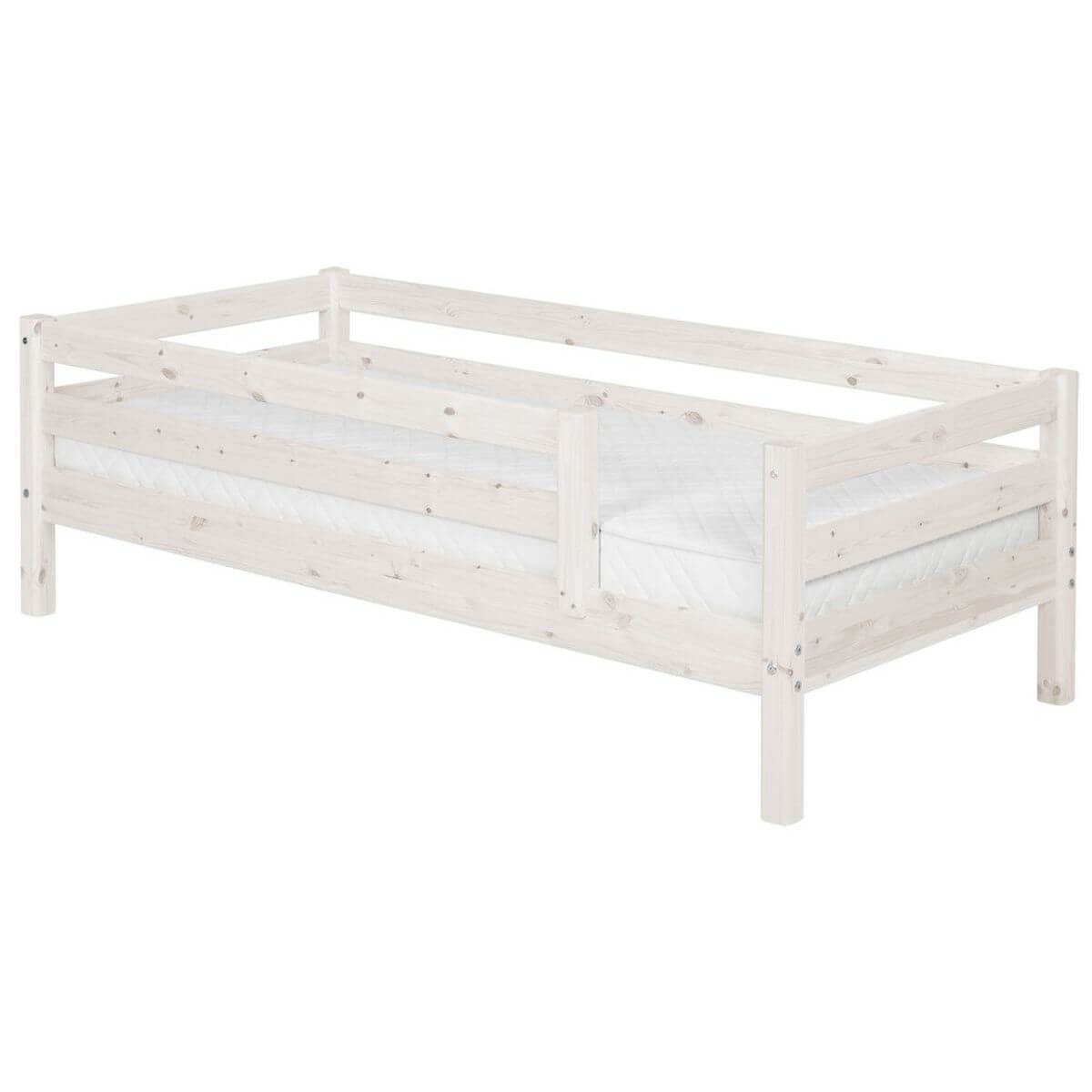 Bett mit 3/4-Absturzsicherung 90x200cm CLASSIC Flexa whitwash