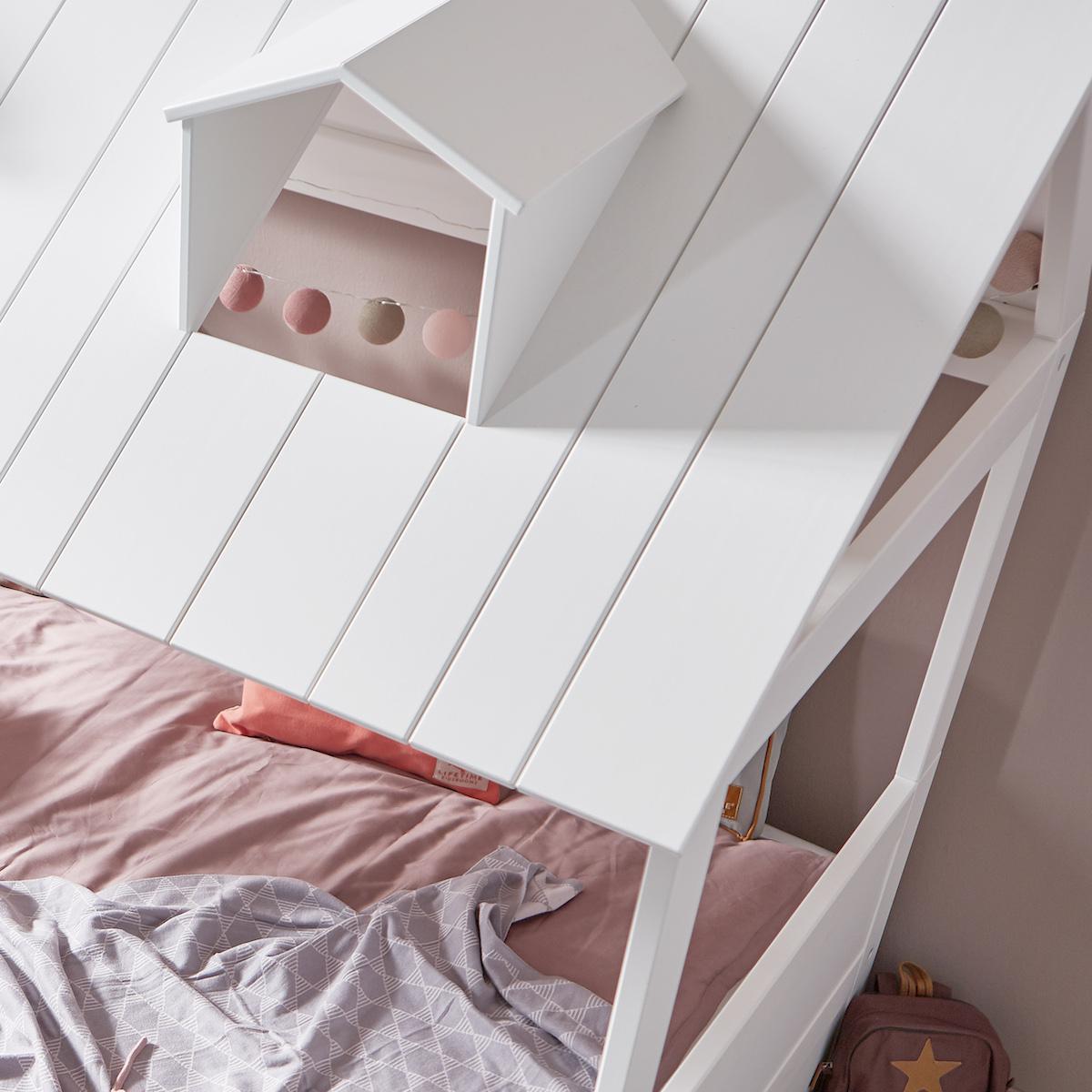 Bett mit Deluxe Lattenrost 120x200cm BEACH HOUSE Lifetime weiß