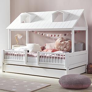 Bett mit Deluxe Lattenrost 120x200cm BEACH HOUSE Lifetime weiß